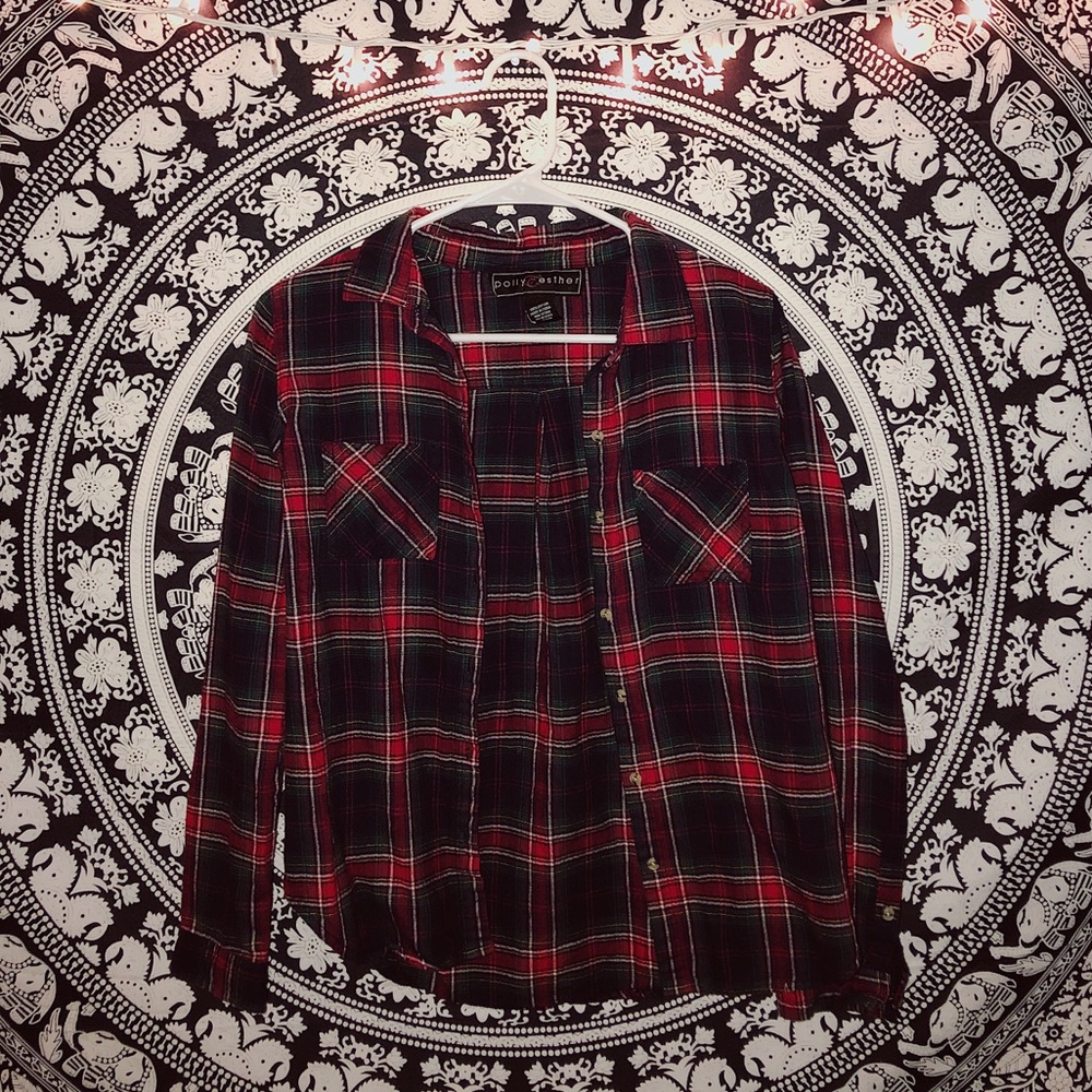 Dark Green, Navy Blue and Red FLANNEL